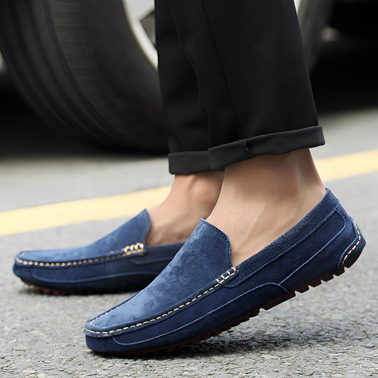 Cameron - Tilsfeldige, elegante semsket skinn-tøfler for herrer