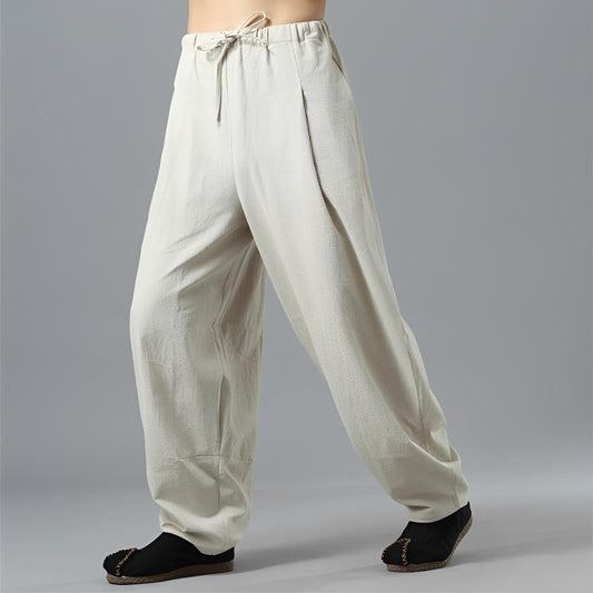 Alfred - Tilsfeldig linhose med vide ben for herrer