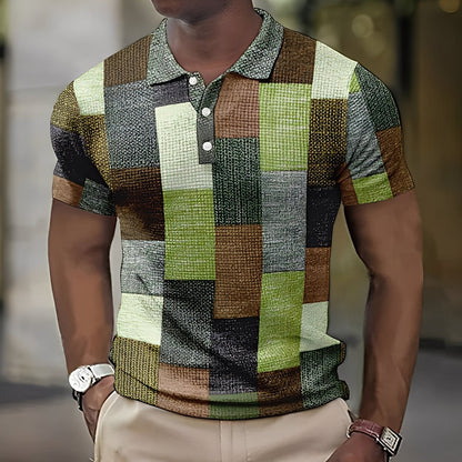 Reginald - Stilig flerfarget poloskjorte for menn