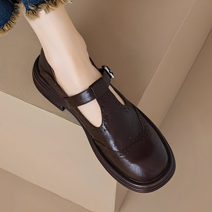 Marley - Stilfulle flate lærsko for damer