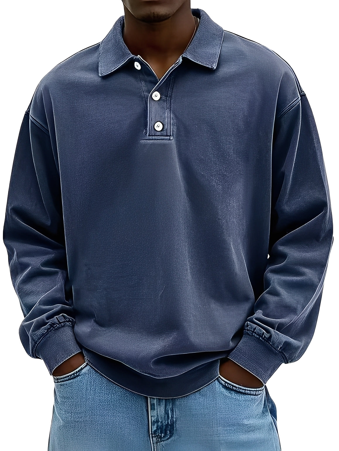 Clayton - Klassisk Langermet Poloshirt for Herrer