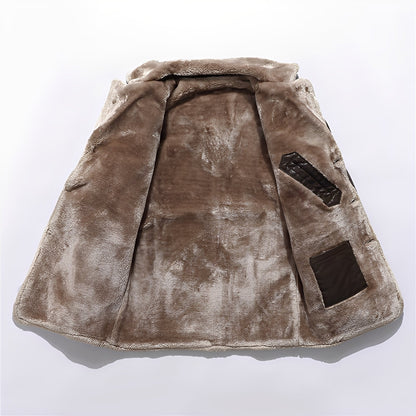 Wilton - Tilfeldig, varm plysjjakke for menn