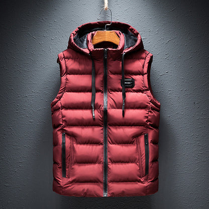Davin - Moderne Fleecevest med Hette for Menn