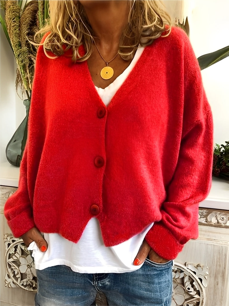 Deena - TIlfeldig, løs, varm cardigan for damer