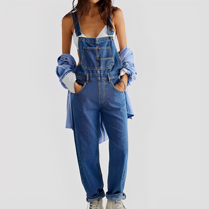Mildred - Klassisk, løs passform jeans-snekkerbukse for damer