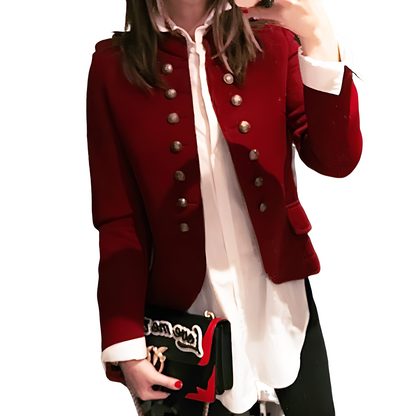 Rhoda - Stilig Blazer med Ståkrage for Damer