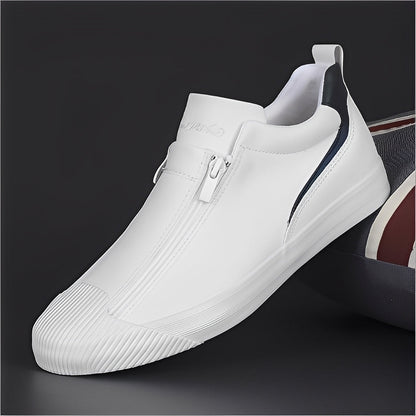 Marcus - Lær sko med dobbel glidelås for menn