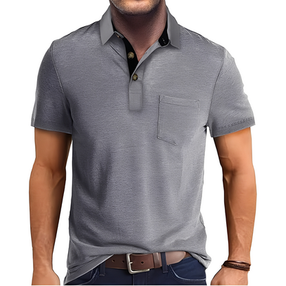 Abner - Retro-Poloshirt med korte ermer for menn