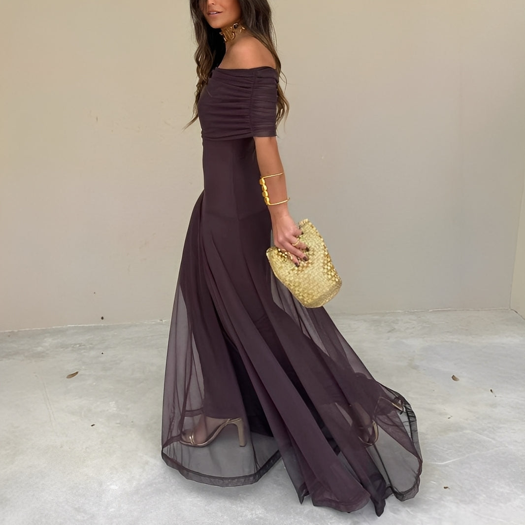 Eunice - Elegant maxikjole av mesh for damer