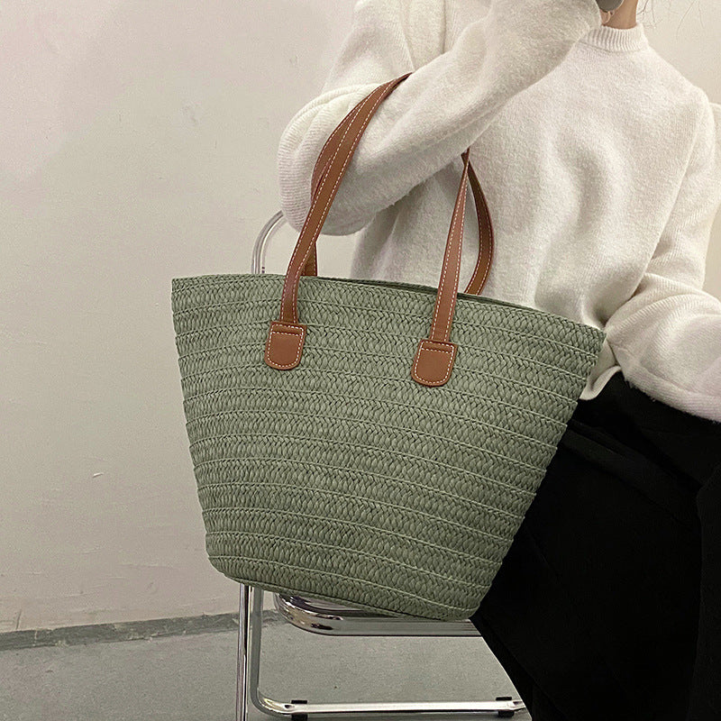 Shelley - Elegant Stråveske for Kvinner
