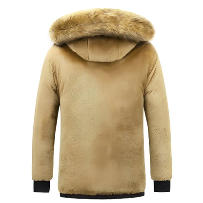 Crispian - Varm parka-jakke med avtagbar hette for herrer