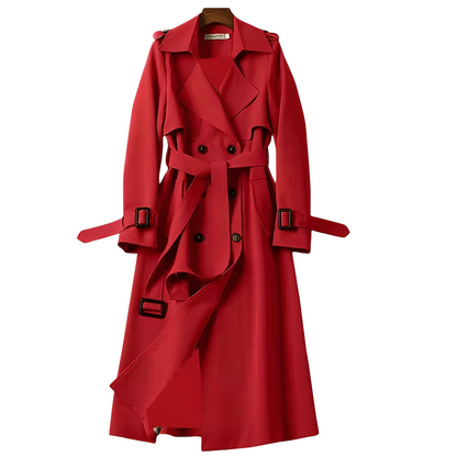 Patricia - Stilfull Trenchcoat med Knapper for Damer