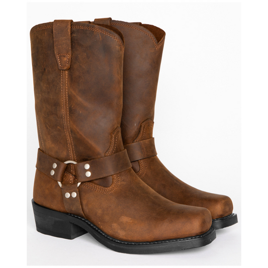 Crofton - Tilfeldige skinn-cowboystøvler for menn