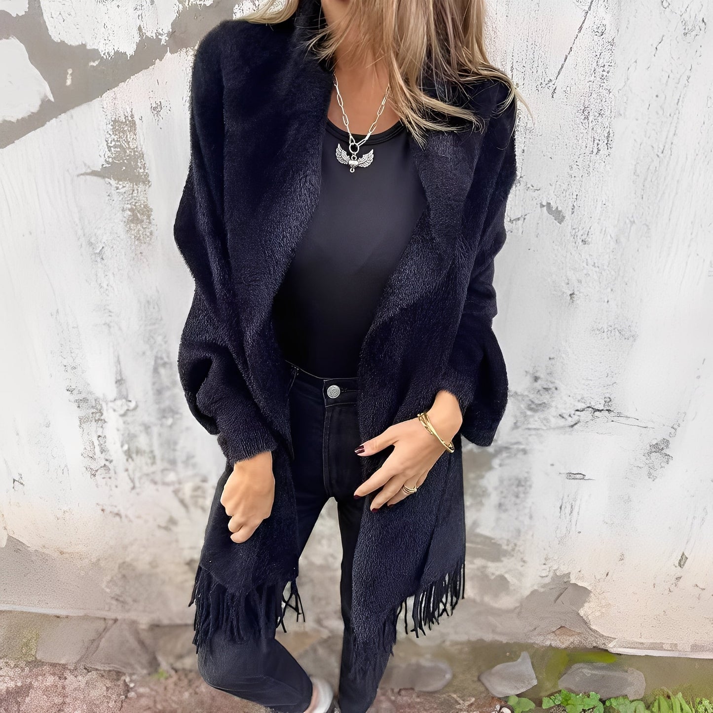 Bethney - Stilfulle, løst strikket jakke for damer