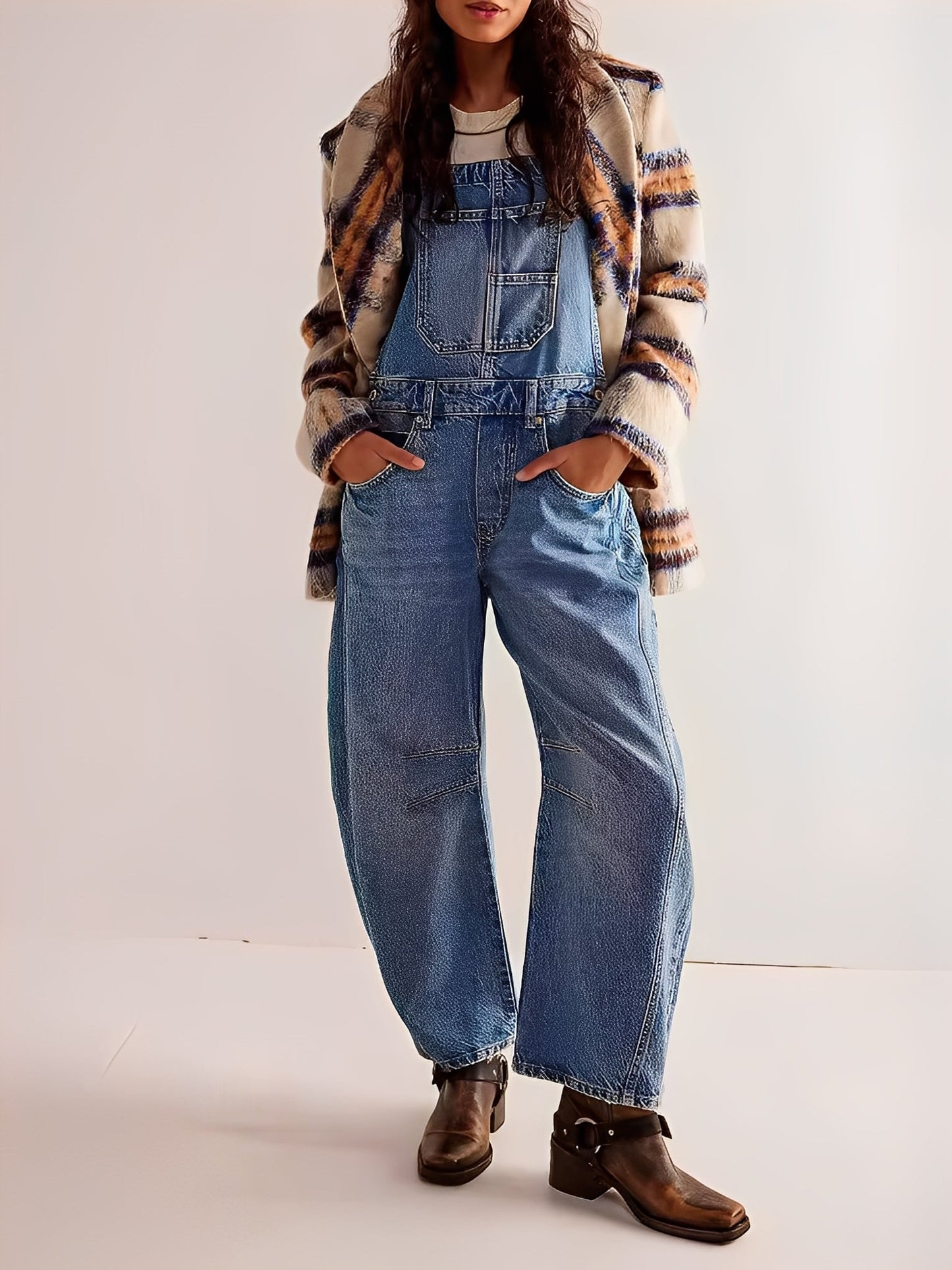 Clarisse - Kjole snekkerbukse avslappet i denim for kvinner