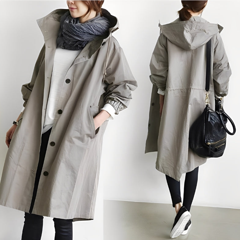 Alicia - Trenchcoat med hette for kvinner
