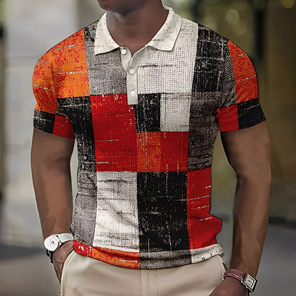 Reginald - Stilig flerfarget poloskjorte for menn
