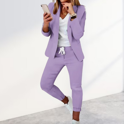 Amélie – Stilig Blazer og Matchende Bukse