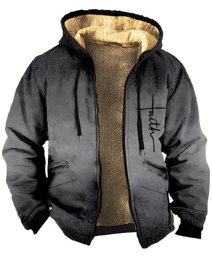 Mervin - Fargerik fløyelsjakke med hette for herrer