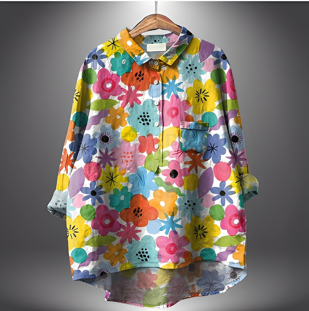 Garance - Klassisk skjorte med lange ermer for kvinner