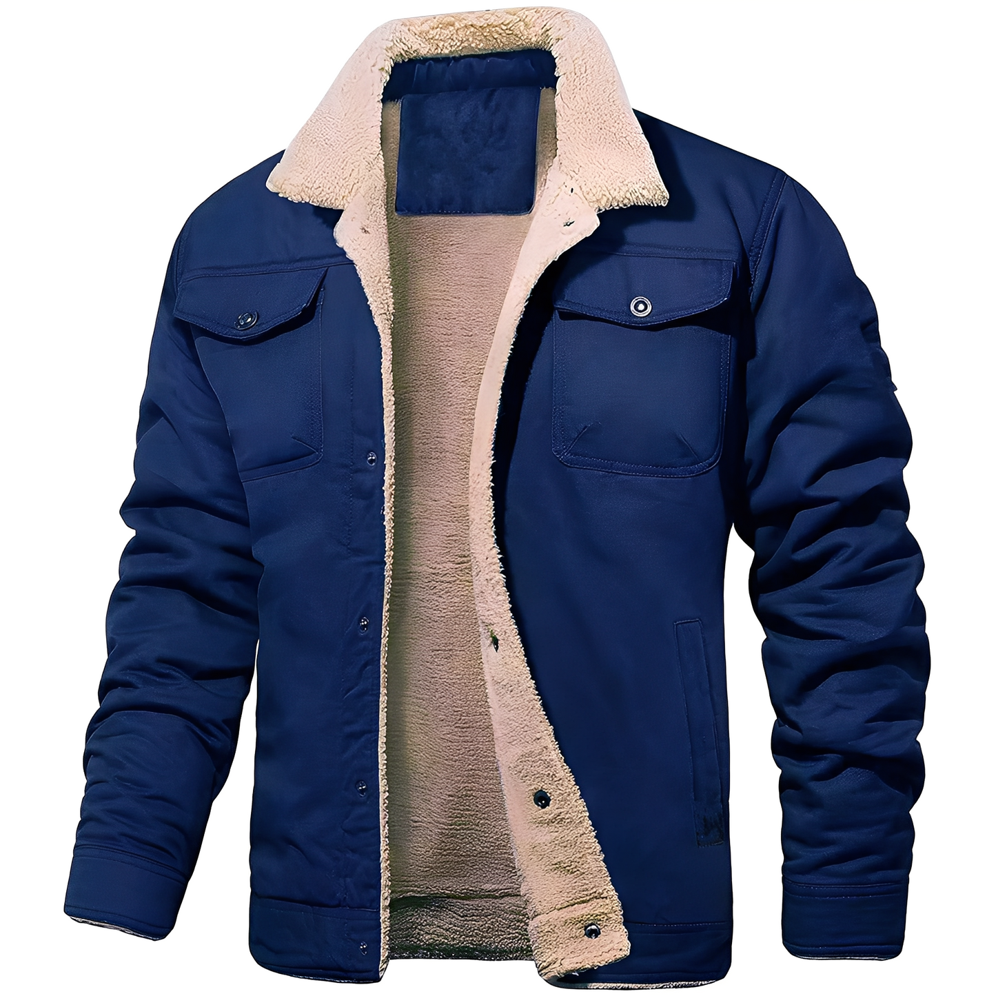 Dillon - Løs Jacke i Fleece-Twill for Herrer