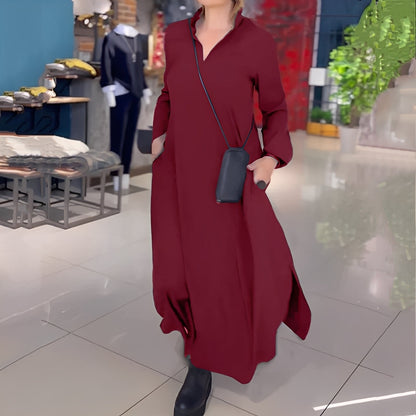 Hélène - Løs kjole med side-splitt for kvinner