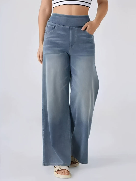 Miley - Stretchy Straight Jeans with High Waist for Women