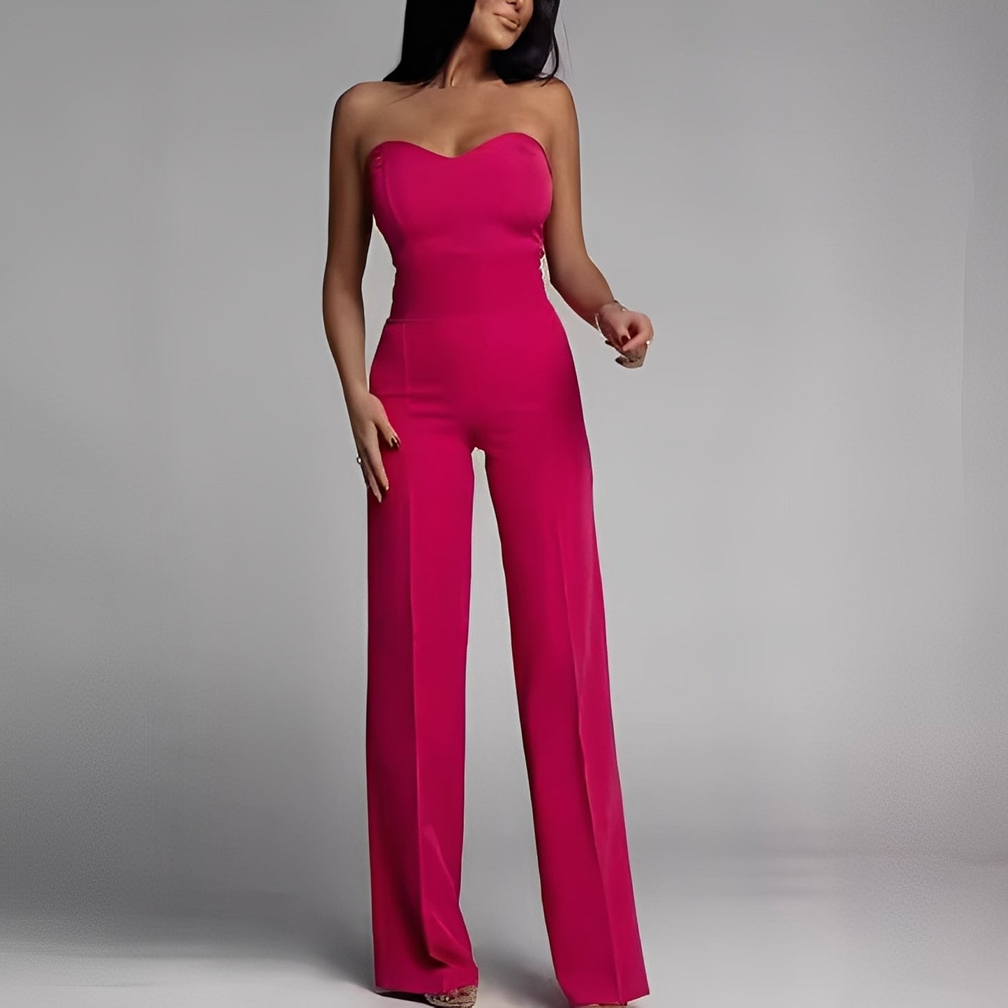 Briley - Elegant, formell, stroppeløs jumpsuit for damer
