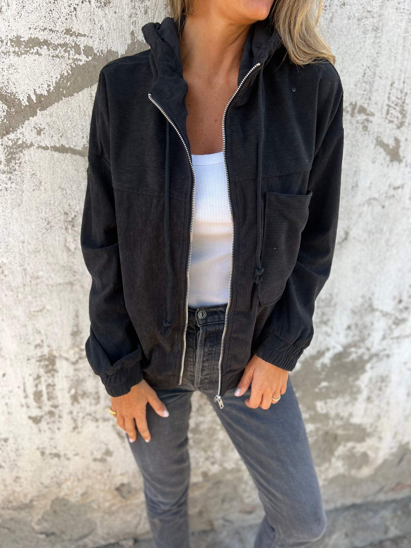 Ariellee – Jakke Casual med Hette og Glidelås
