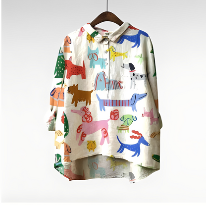 Eyden - Kunstnerisk skjorte med lange ermer for kvinner