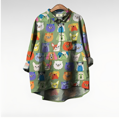 Eyden - Kunstnerisk skjorte med lange ermer for kvinner