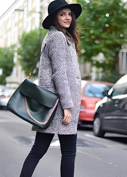 Pamelia - Moderne lang frakk for damer