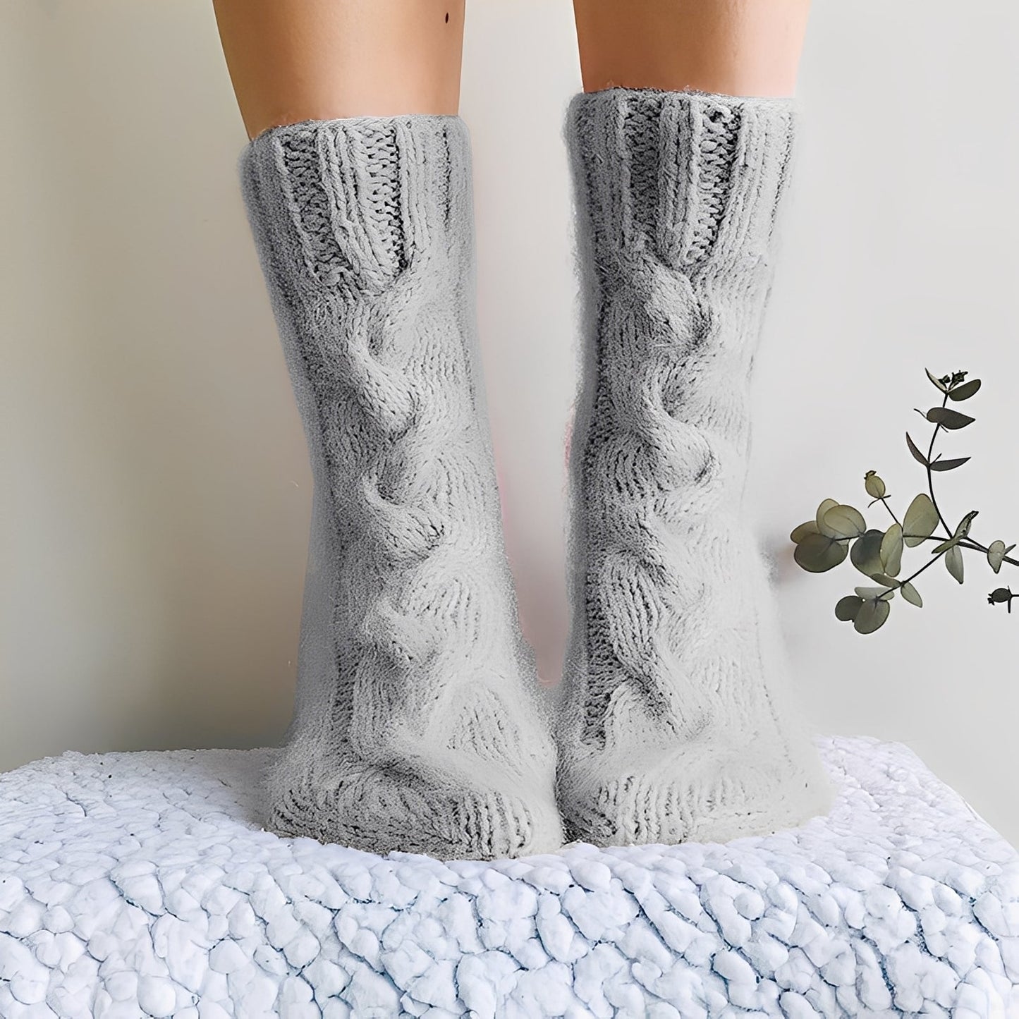 Dorothy - Varme strikkede ullstrømper for damer