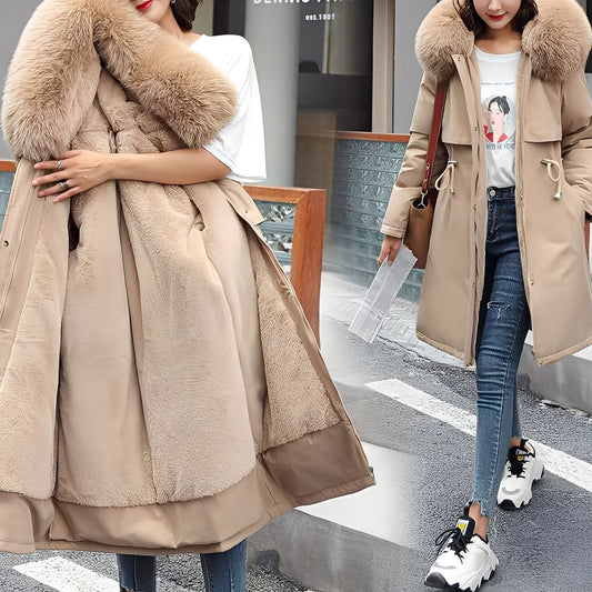 Evette - Stilig, varm, vattert kåpe med hette for damer