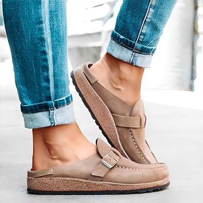 Briana - Komfortable Slip-On Sandaler med Spenne for Kvinner