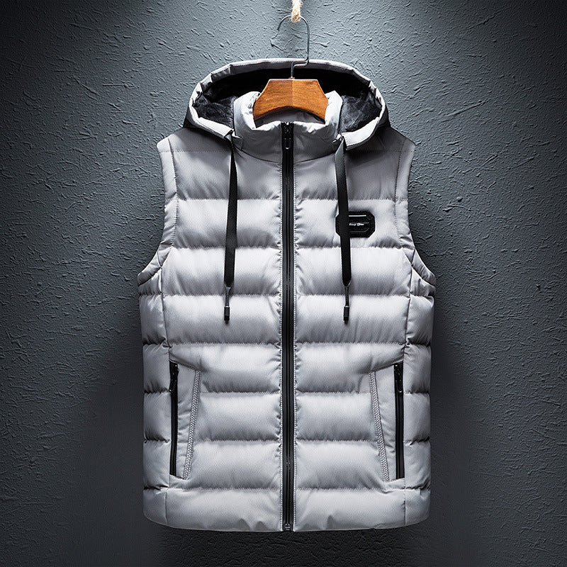 Davin - Moderne Fleecevest med Hette for Menn