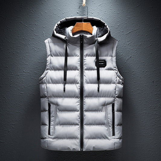 Davin - Moderne Fleecevest med Hette for Menn