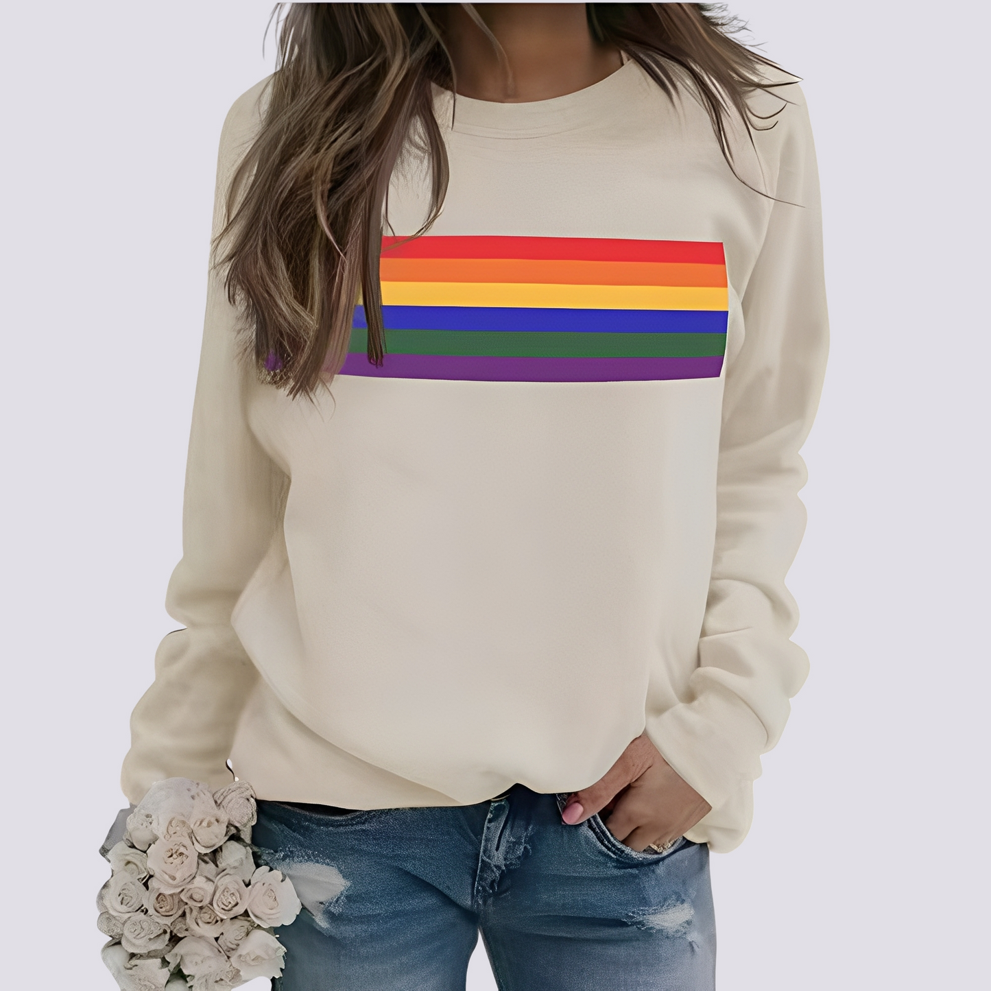 Roseann - Stilfull Genser med fargerik trykk for damer