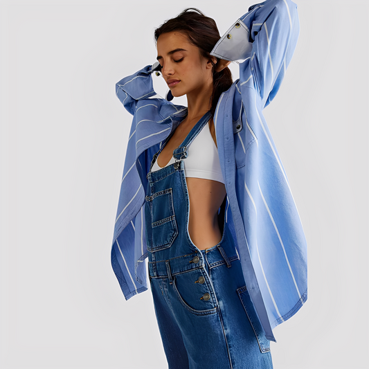 Mildred - Klassisk, løs passform jeans-snekkerbukse for damer