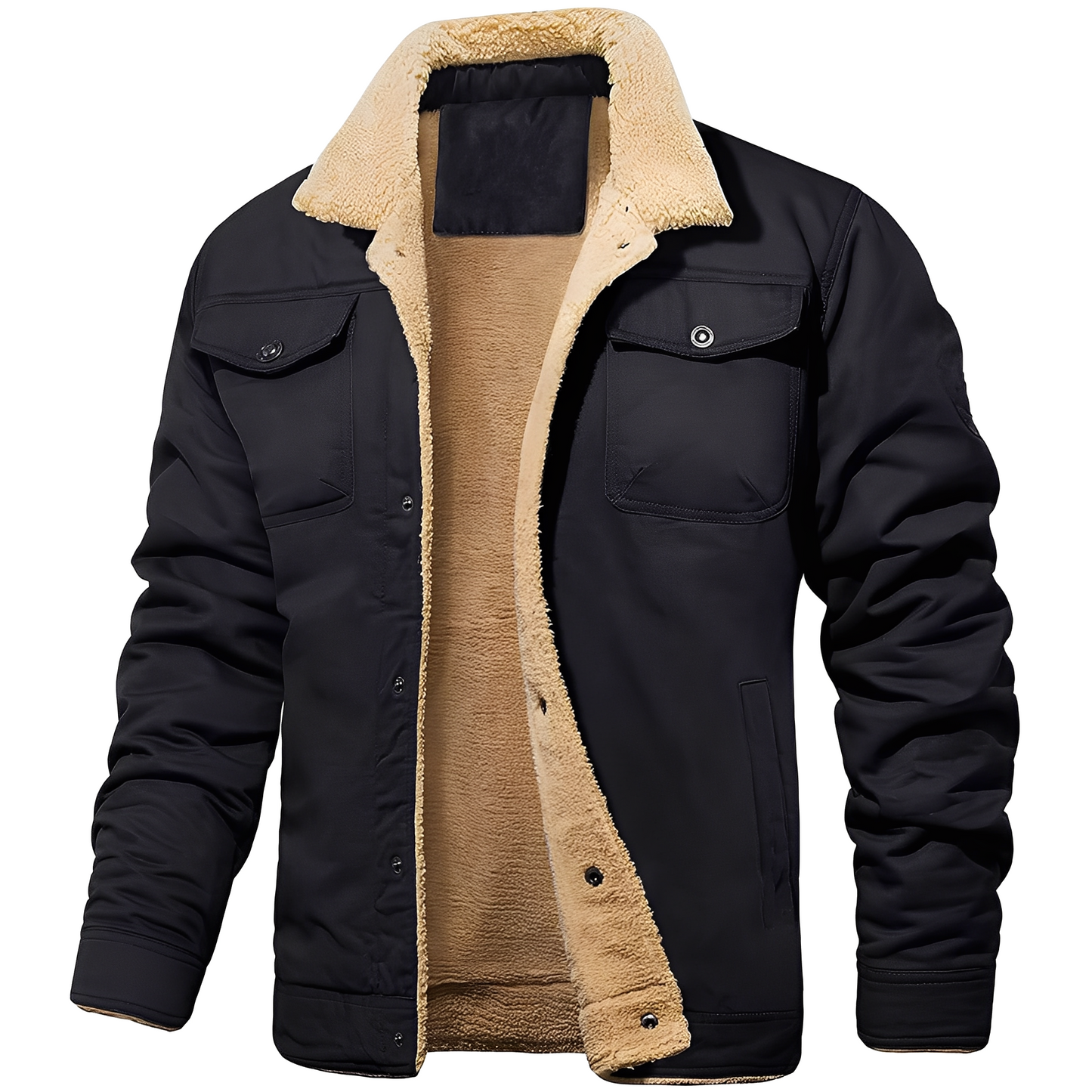 Dillon - Løs Jacke i Fleece-Twill for Herrer