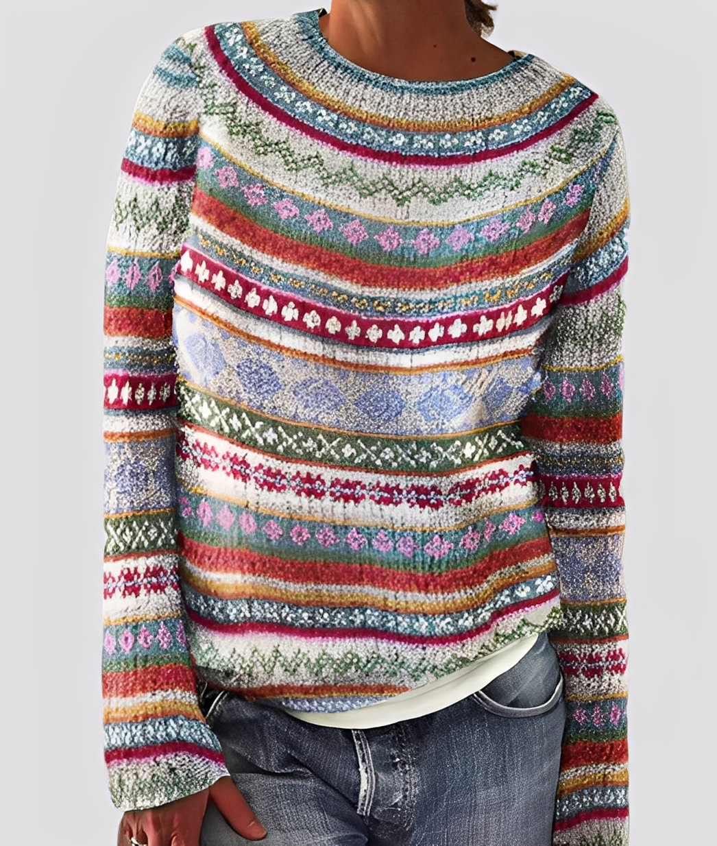 Christal - Stilig, løst snittet ullgenser for damer