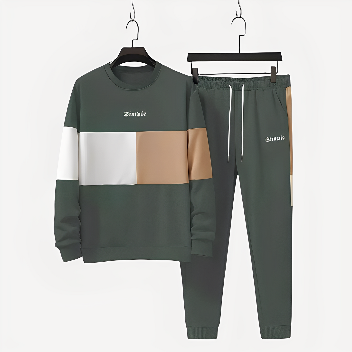 Charlton - Stilig sportsett for herrer med fargeblokk-design