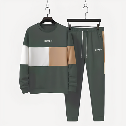 Charlton - Stilig sportsett for herrer med fargeblokk-design