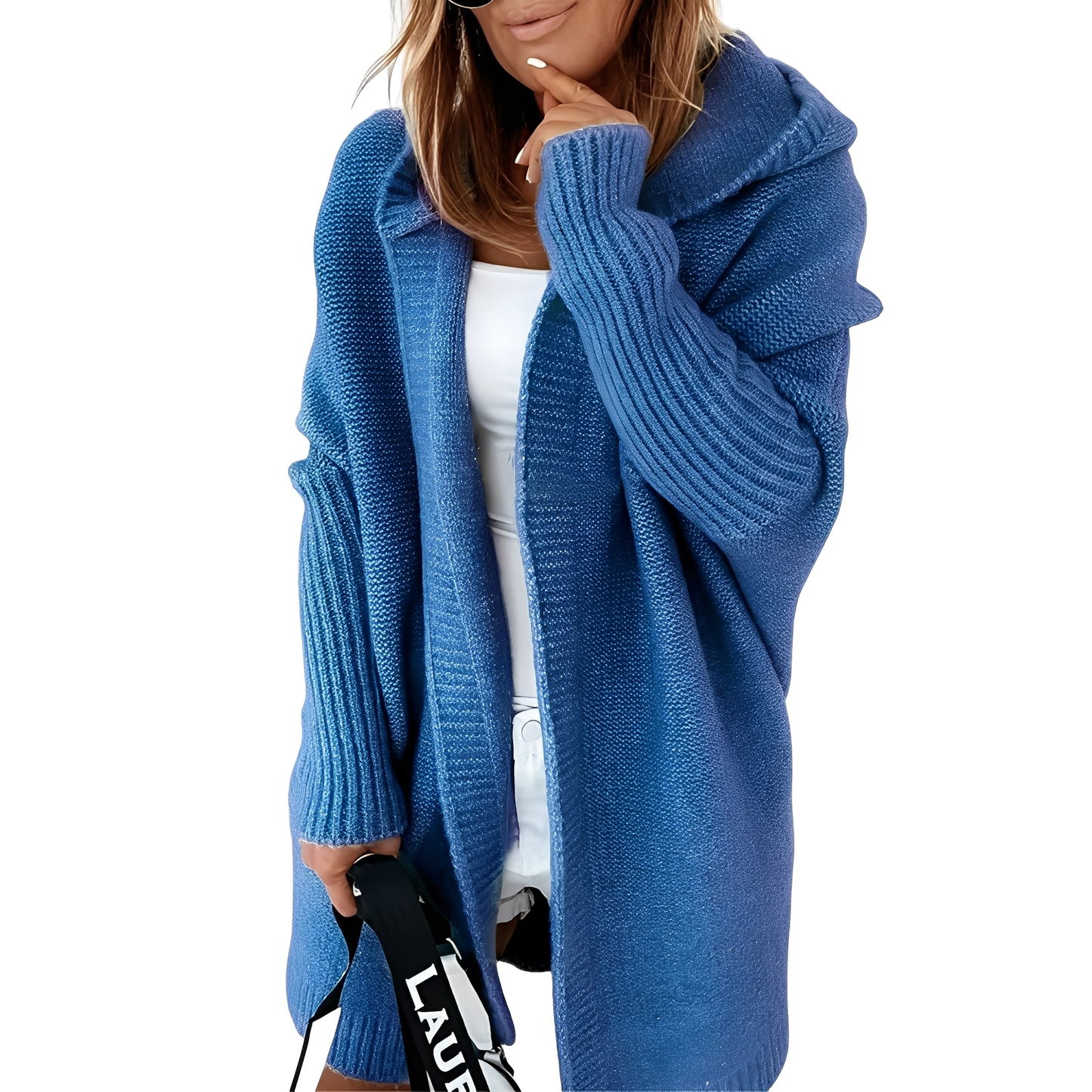 Maryellen - Strikket cardigan med hette for damer