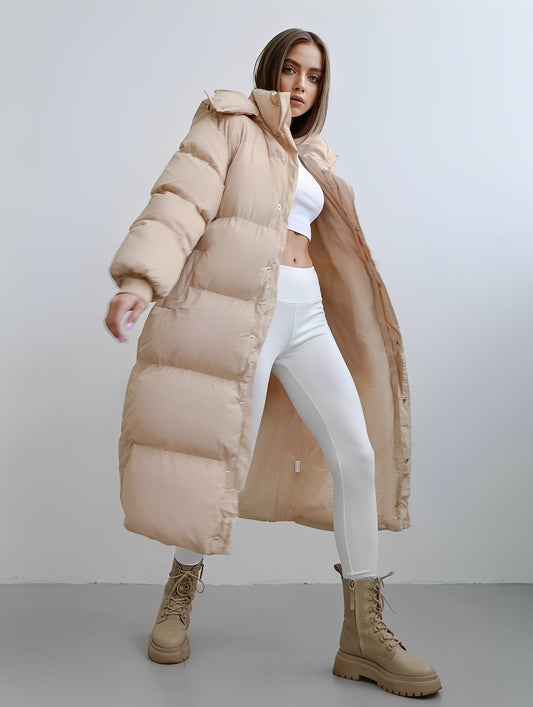 Eloise - Moderne, løs sittende kåpe med hette for damer