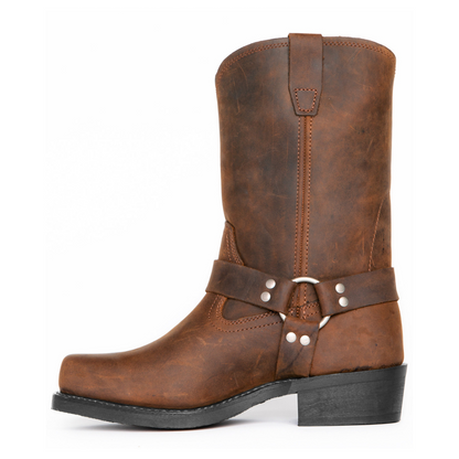 Crofton - Tilfeldige skinn-cowboystøvler for menn