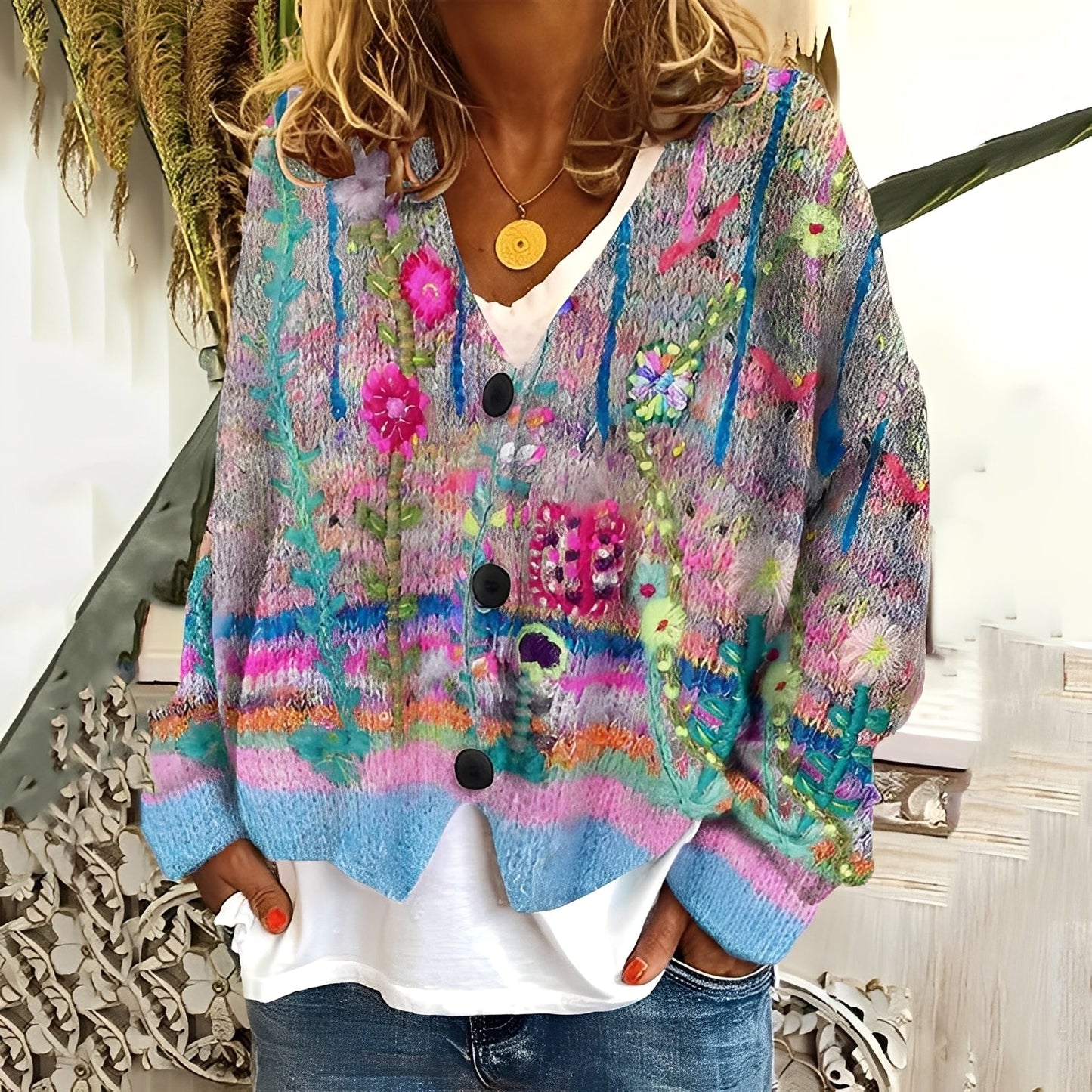 Daphné - Behagelig og fargerik genser for kvinner