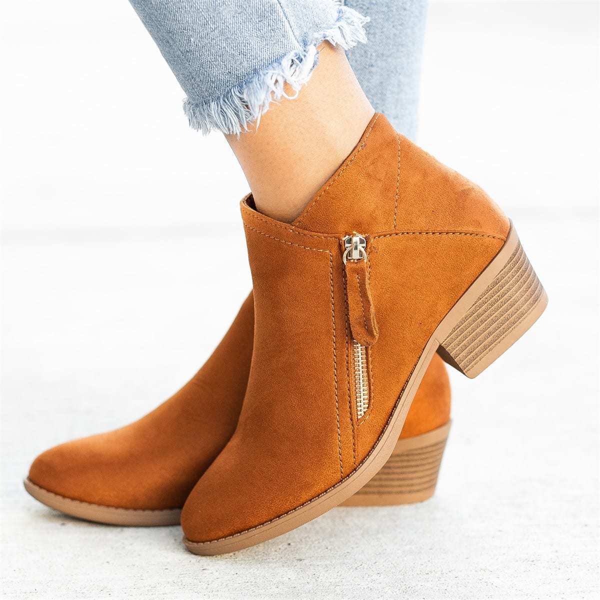 Elizabeth - Stilfulle Lederstiefler i Suede for Damer