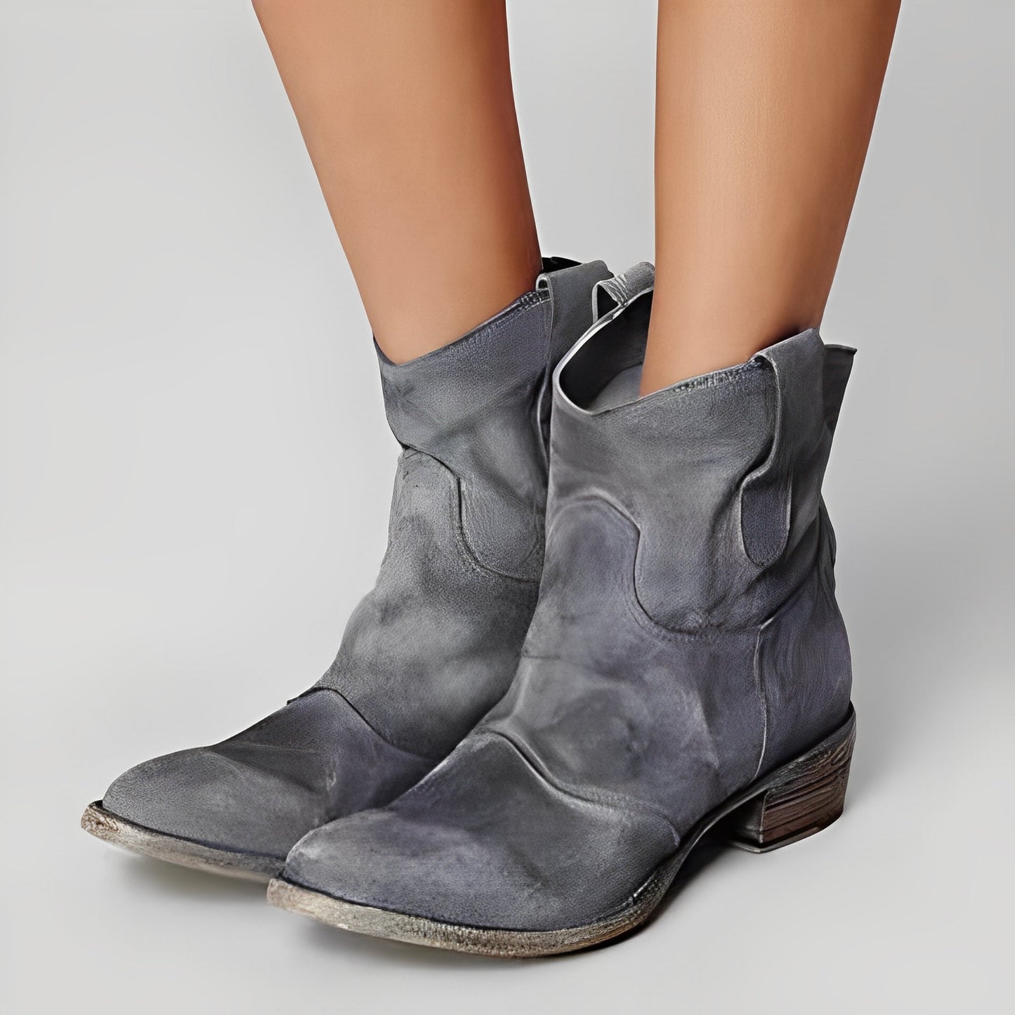 Adaline - Retro cowboy-boots med lav hæl for damer