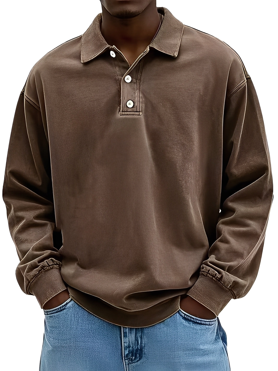 Clayton - Klassisk Langermet Poloshirt for Herrer